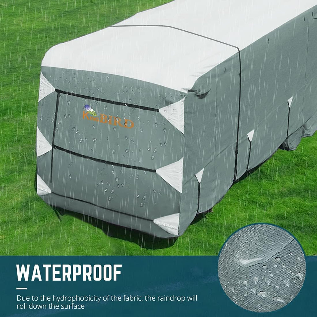 5 Layers Waterproof RV Cover with Straps & Tire Covers Y213945