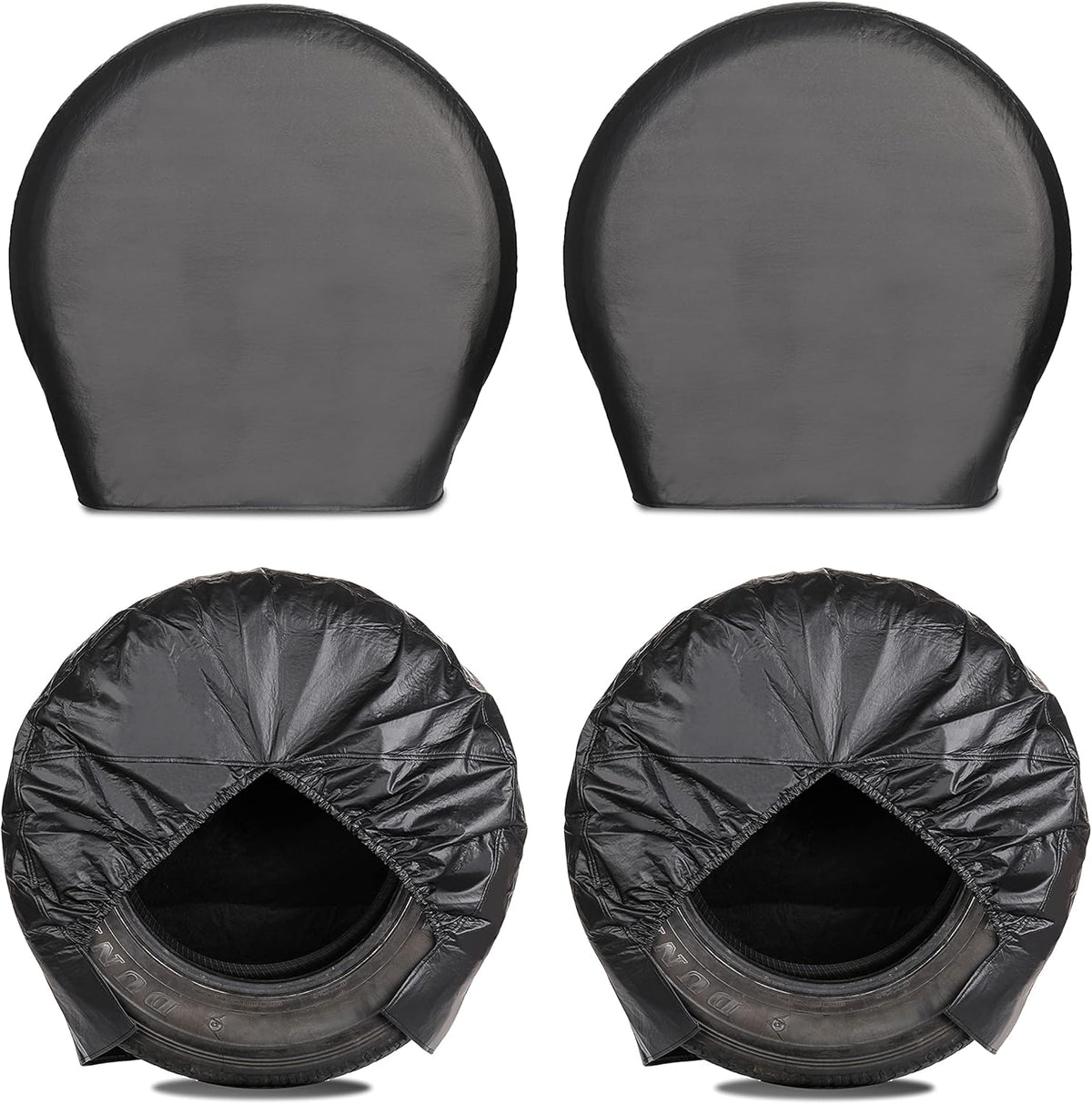 Tough Tire Covers for RV Wheel 4 Pack Black Y53837
