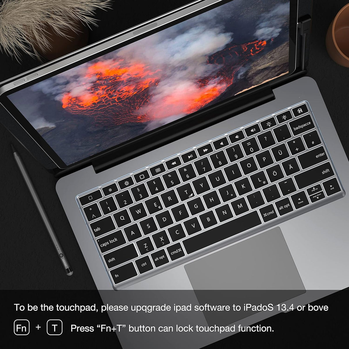 Magnetic Backlit Keyboard Case with Touchpad Q252