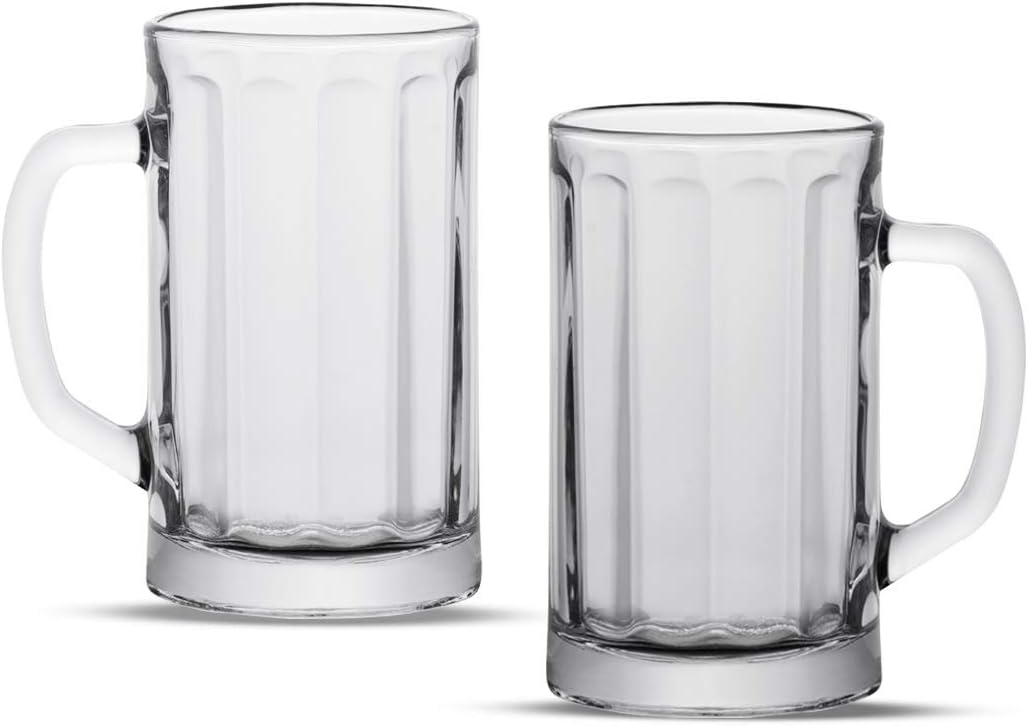 17 Ounce Clear Beer Mugs, Set of 6 V610