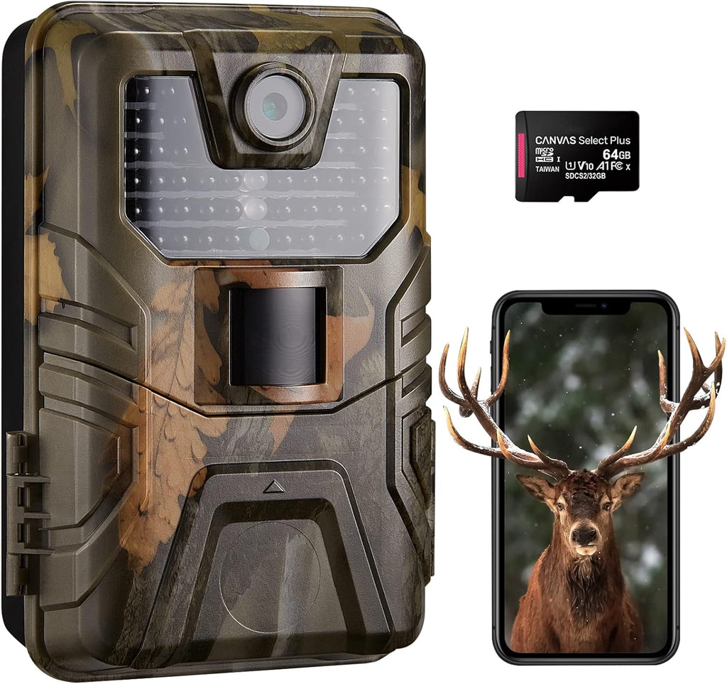 Wifi Trail Camera 30 MP 4K Bluetooth Wireless 65FT Night Vision IP66 S132864