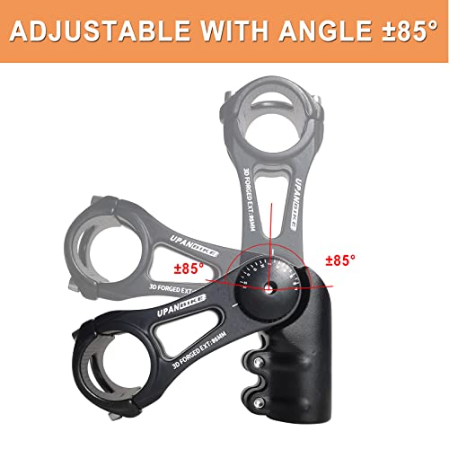 130 Degree Adjustable Bicycle Stem 75mm 90mm 130mm Handlebar Stem Riser for 31.8mm Handlebars W739