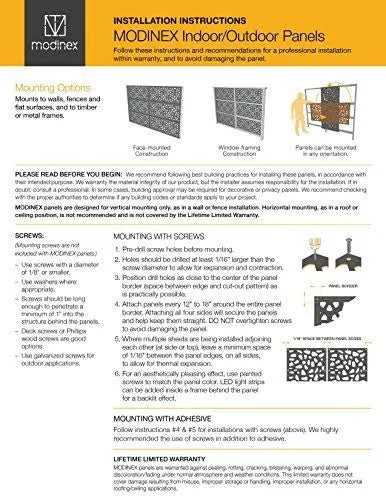 Espresso 2& x 4& Decorative Screen Panel I168