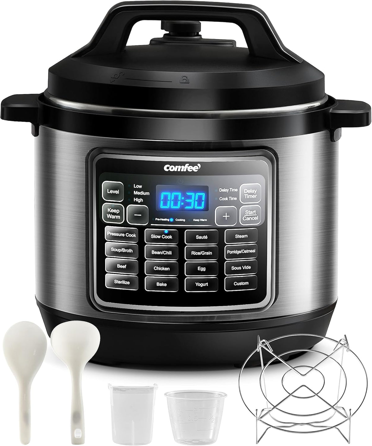 16 in 1 Electric Pressure Cooker 8 Quarts Stainless Steel V96889