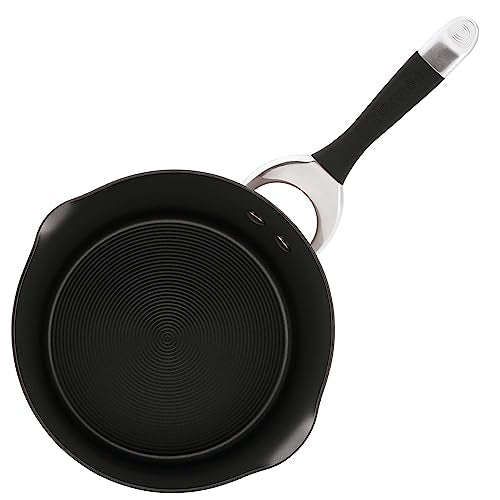 3.5 Quart Black Hard Anodized Nonstick Saucepan with Lid V630289