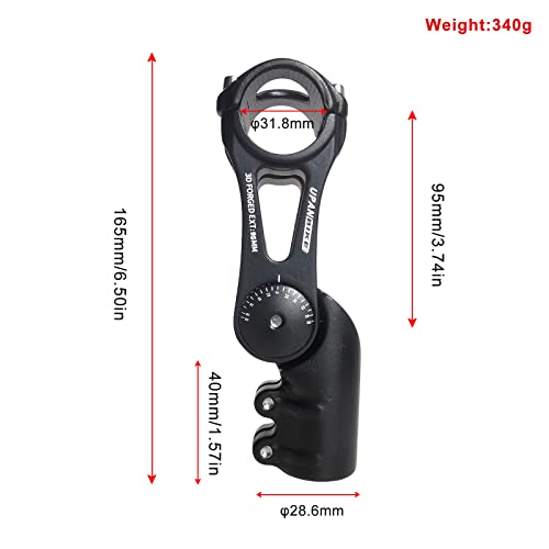 130 Degree Adjustable Bicycle Stem 75mm 90mm 130mm Handlebar Stem Riser for 31.8mm Handlebars W739