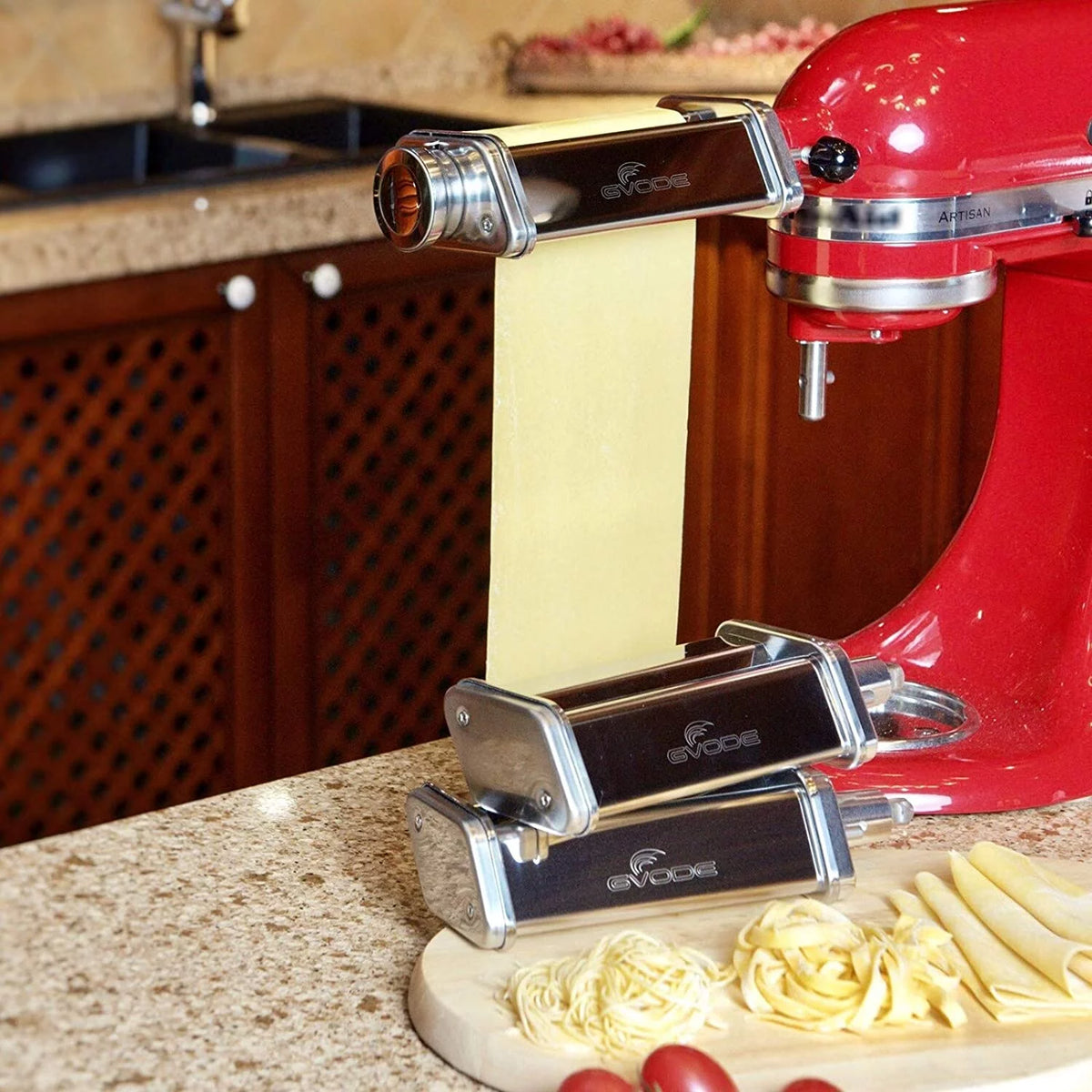 Pasta Sheet Roller Spaghetti Cutter and Fettuccine Cutter Stainless Steel Pasta Maker Accessories 3Pcs I536