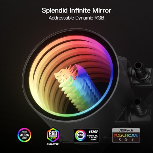 Liquid Cooling System CPU Water Cooler with 120mm PWM RGB Fans M721