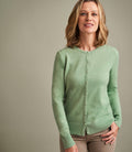 Cashmere Crew Neck Cardigan Green K41743