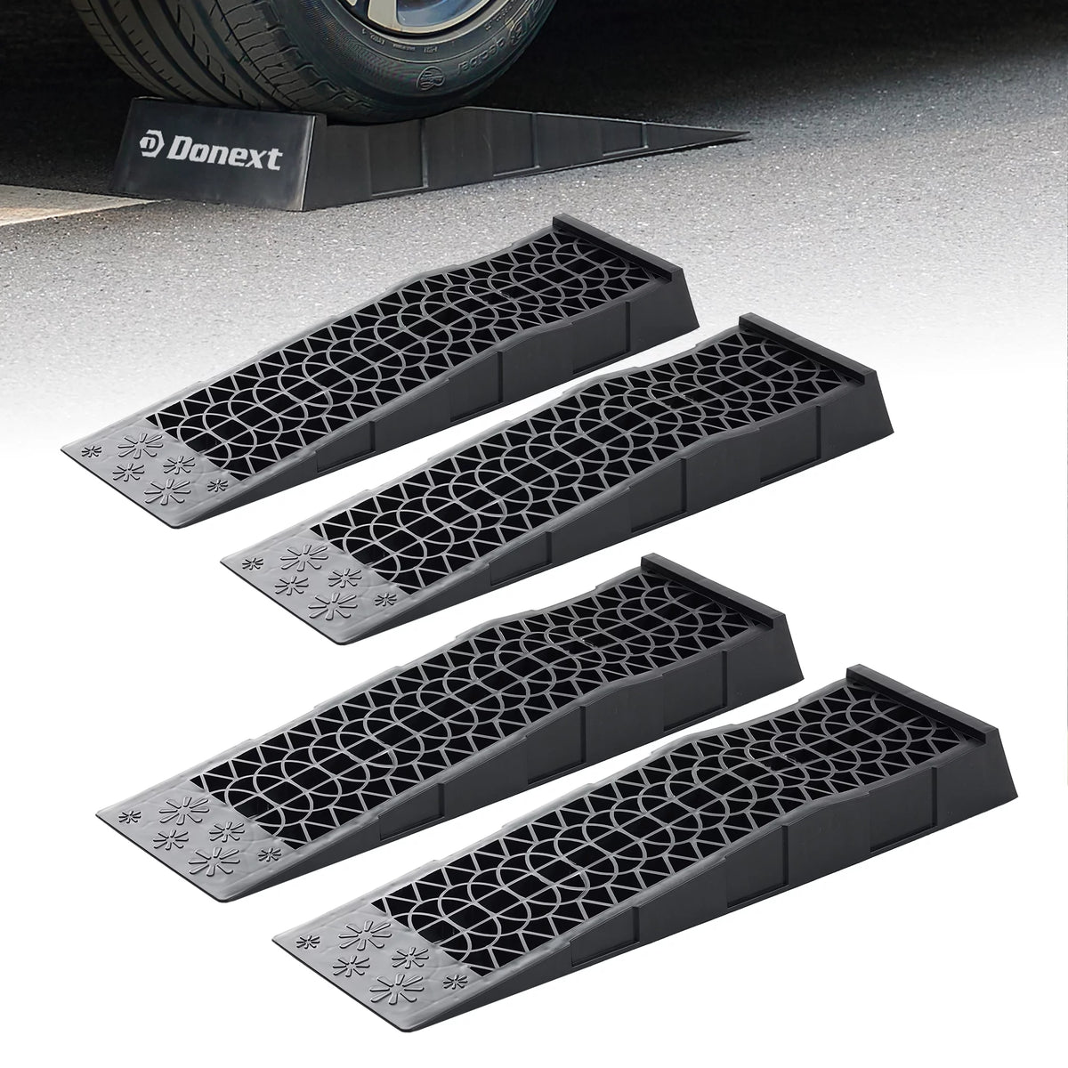 6 Ton Heavy Duty Plastic Car Service Ramps 4 Pack B93430