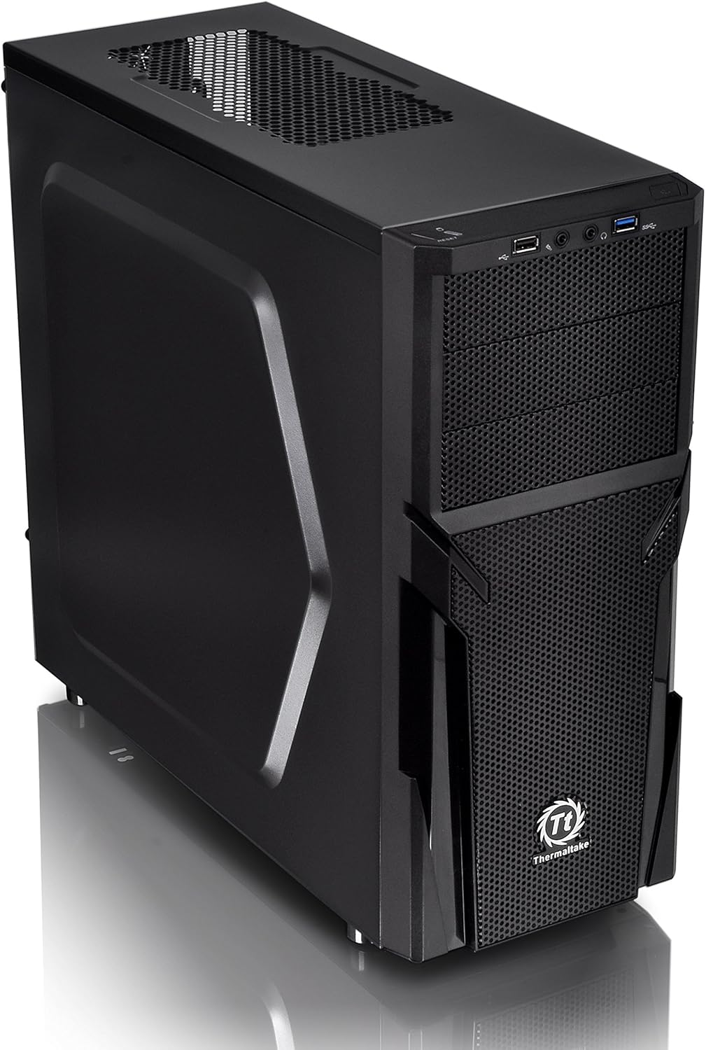 Black SPCC ATX Mid Tower Computer Chassis W87962
