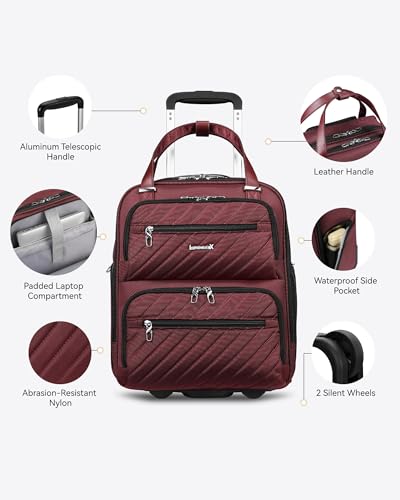 Black 16 Inch Soft Sided Underseat Carry On Luggage with Wheels W45279