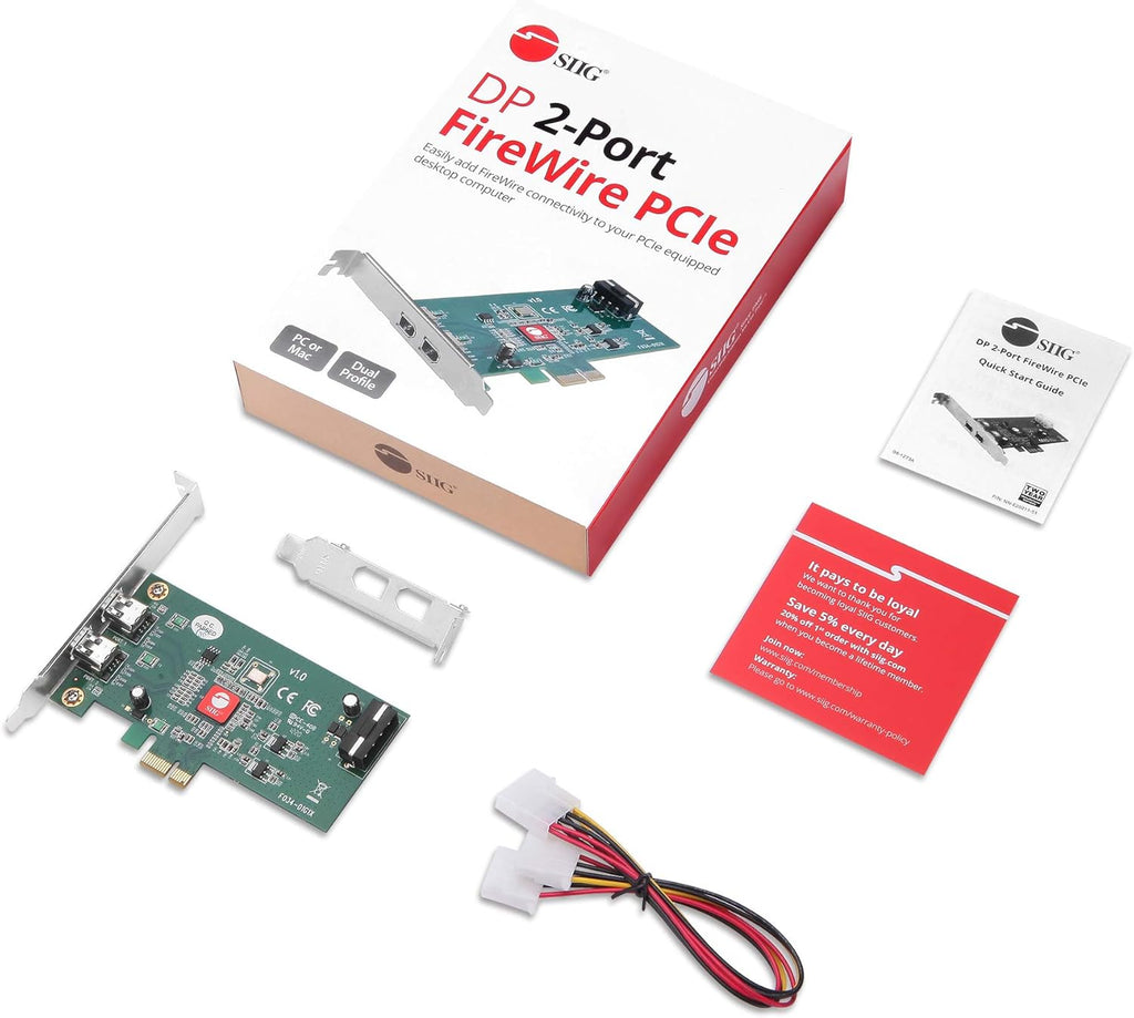 2-Port FireWire 400 PCIe Card D3393