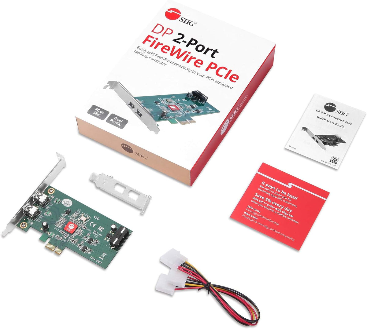 2-Port FireWire 400 PCIe Card D3393