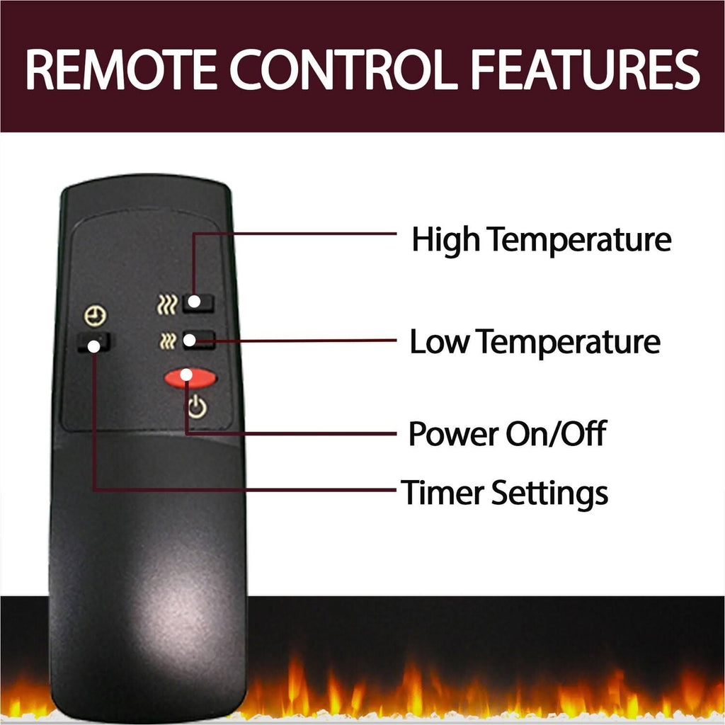 Cherry Electric Fireplace with Entertainment Stand R158533
