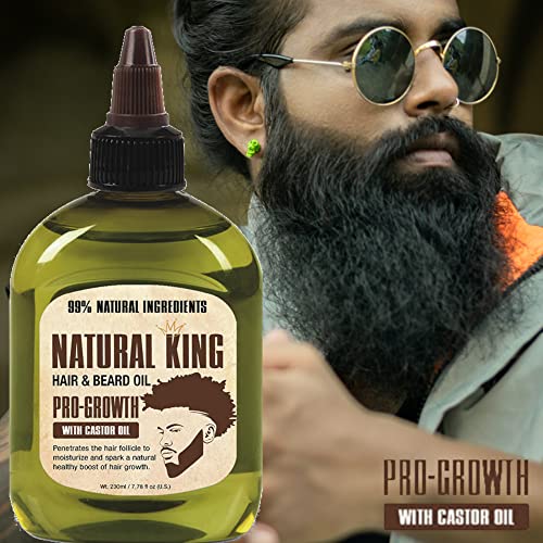 Natural King Pro-growth Castor Hair & Beard Oil 2.5 oz. E40937