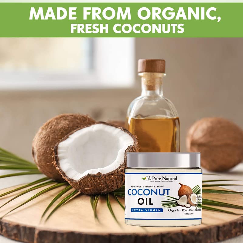 Extra Virgin Organic Unrefined Raw Coconut Oil (8 oz) S7925