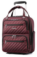 Black 16 Inch Soft Sided Underseat Carry On Luggage with Wheels W45279
