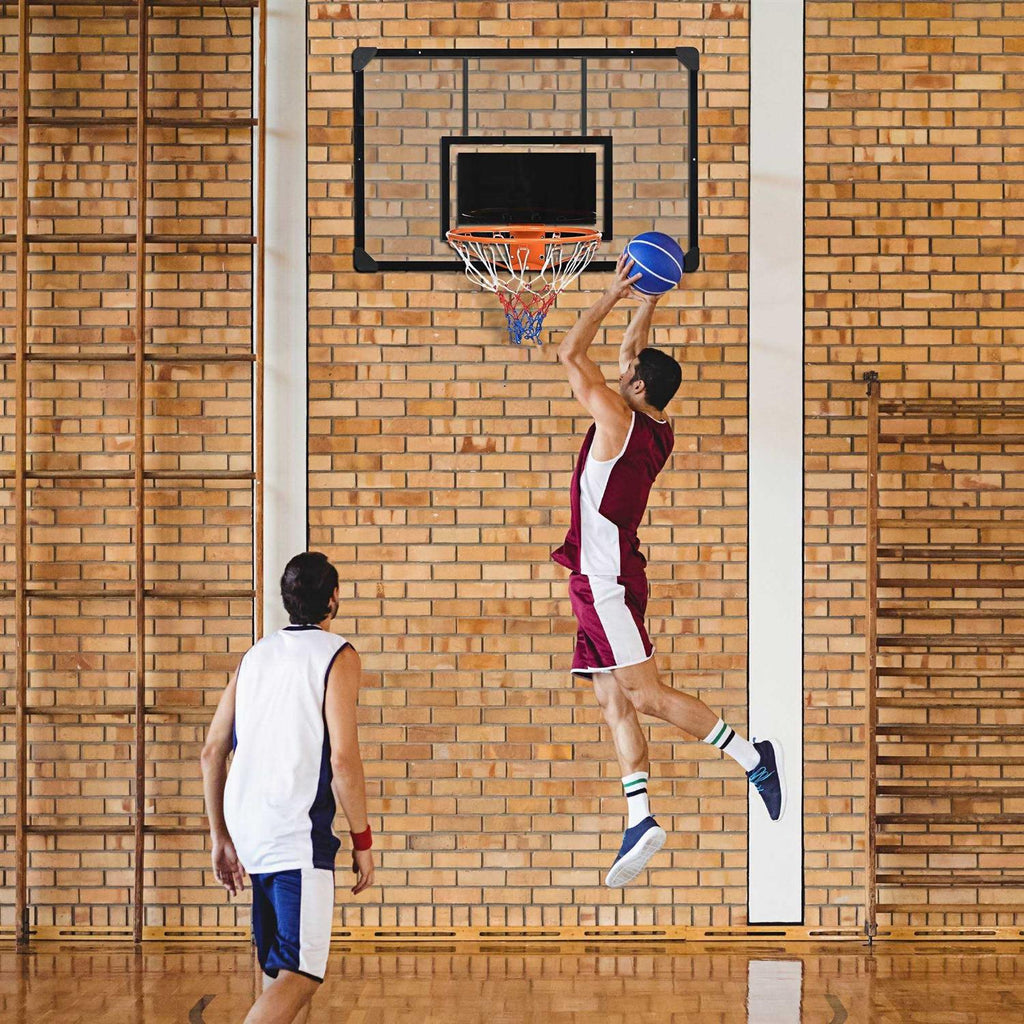 Wall Mounted Basketball Hoop with Shatter Proof Backboard B373576