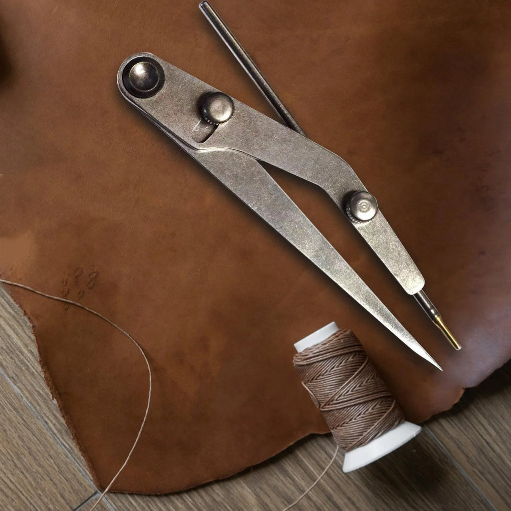 Leather Wing Divider Adjustable Compass for Woodworking Marking C8819