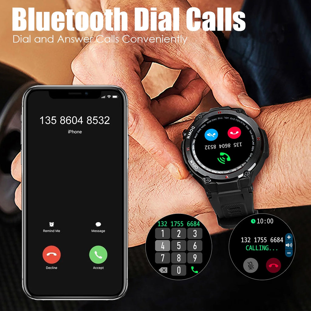 1.3'' HD Touch Screen Tactical Smartwatch V31297