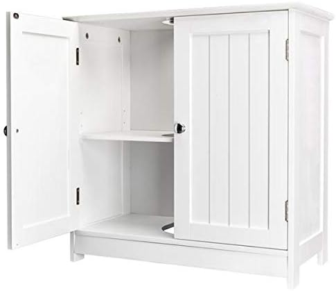White Under Sink Storage Cabinet with 2 Doors E3891