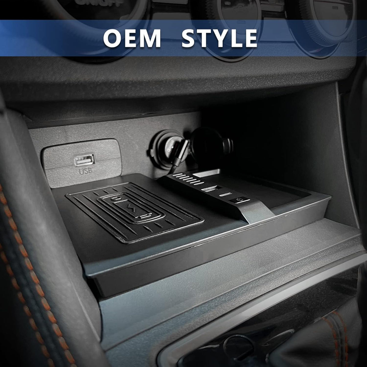 Wireless Charging Pad Center Console Organizer I6569