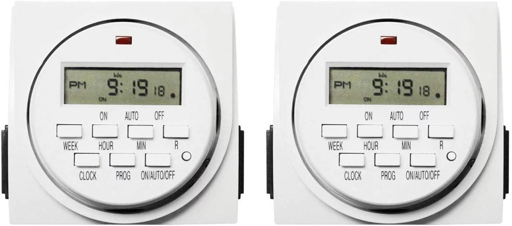 White 2 Pack Digital Programmable Electric Timer M781