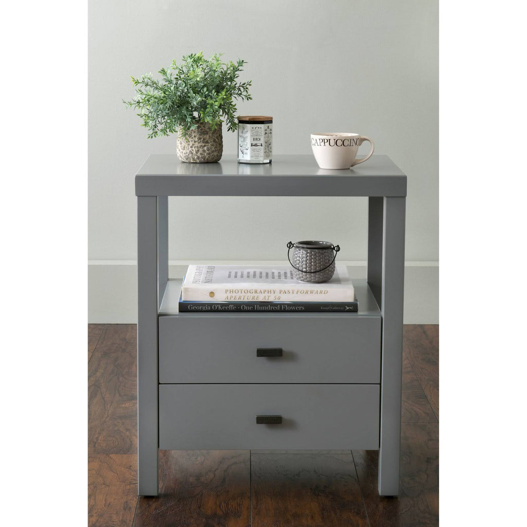 Grey Acacia Wood Square Accent Table H13330
