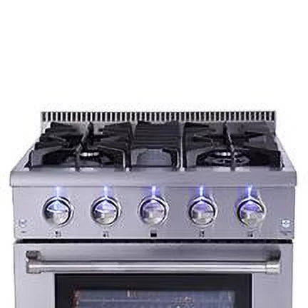 30 inch 4.2 cu. ft. Freestanding 4 Burners Blue Porcelain Oven Interior Gas Range F5101