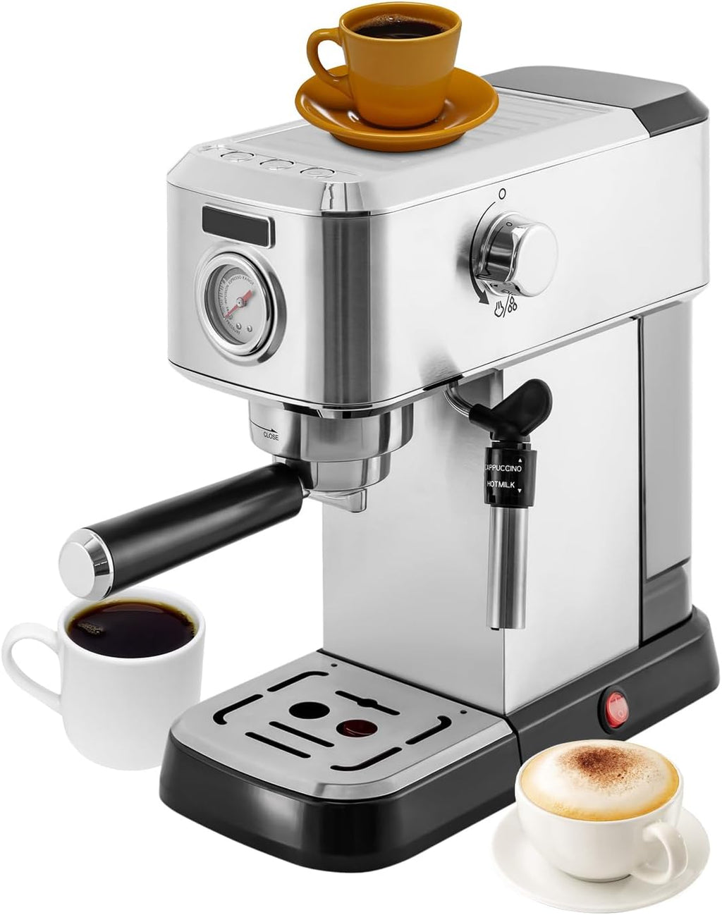 15 Bar Espresso Machine with Milk Frother Steamer A79274