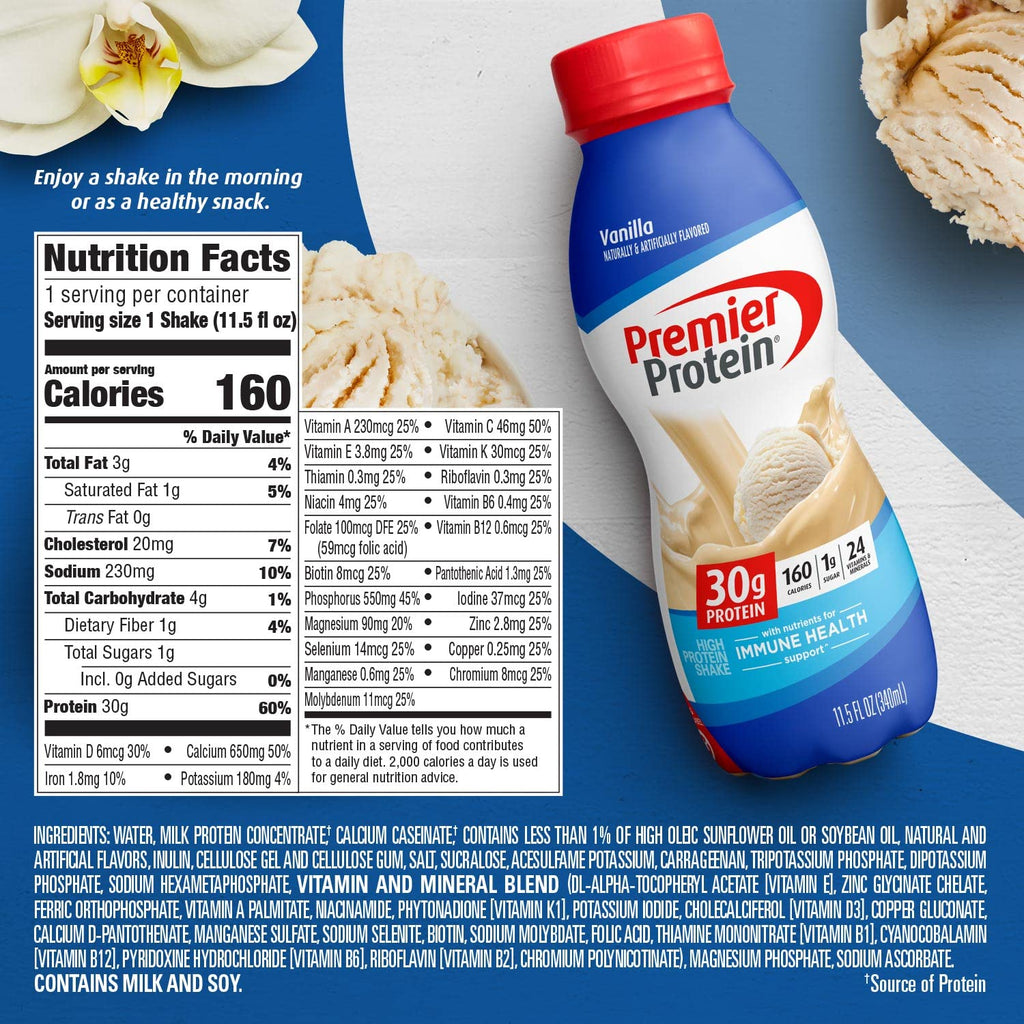 Vanilla Protein Shake, 30g Protein, 1g Sugar, 11.5 fl oz G198093