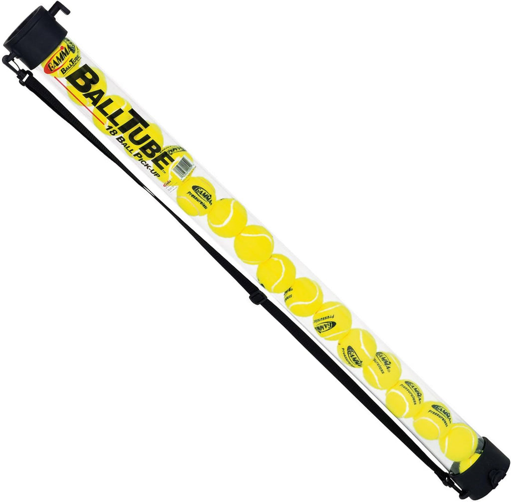 Tennis Ballhopper Balltube Holds 18 Balls with Shoulder Strap O964