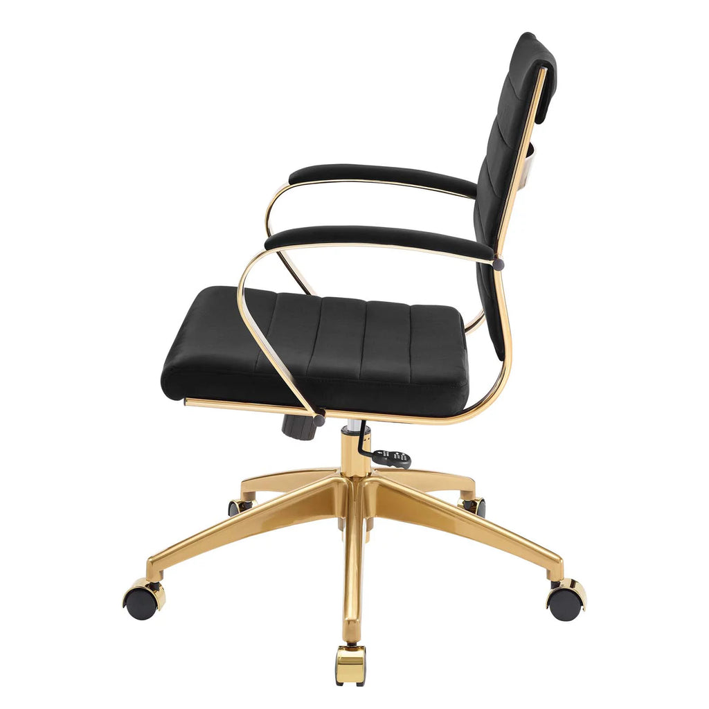 Black Velvet Computer Work Desk Chair I5622