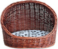Willow Basket Cat House with Cushion Q687