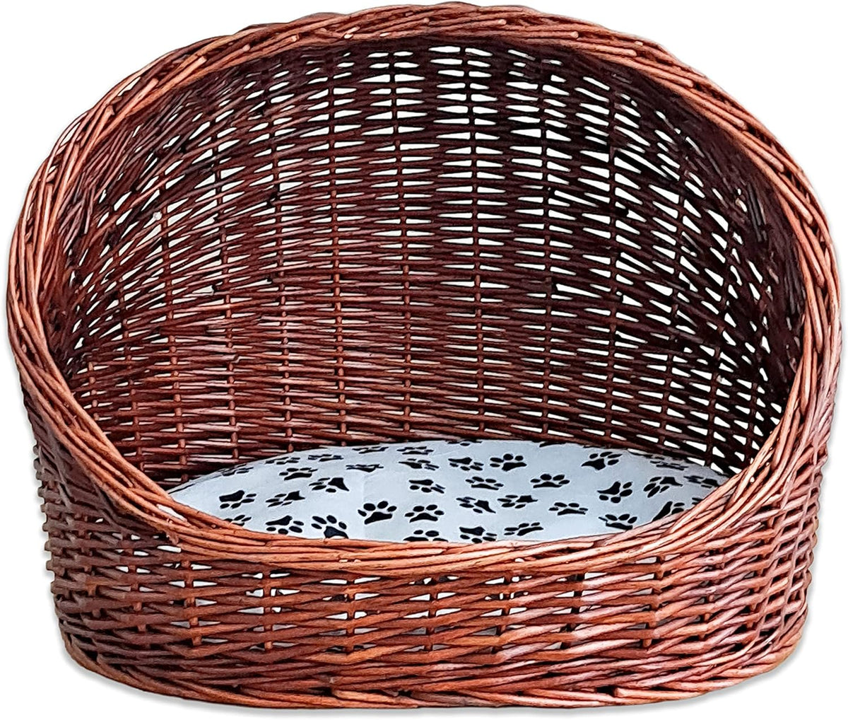 Willow Basket Cat House with Cushion Q687
