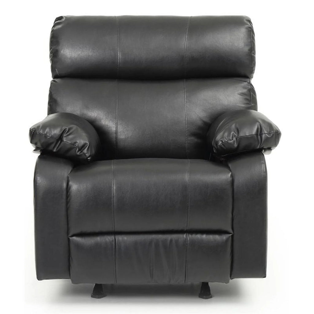 Black Faux Leather Rocker Recliner R698807
