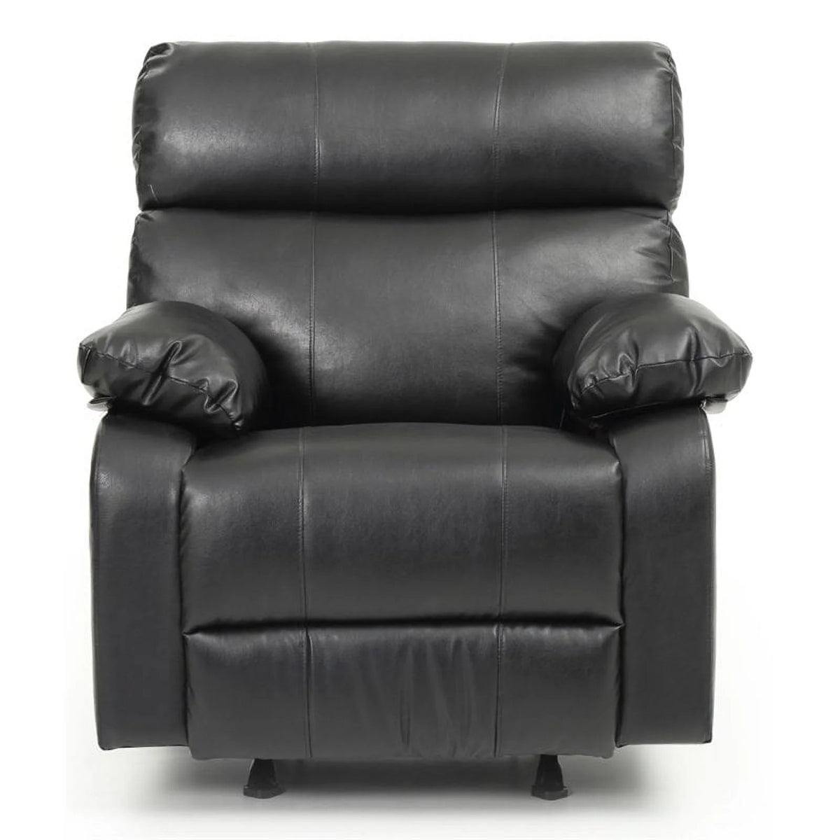 Black Faux Leather Rocker Recliner R698807