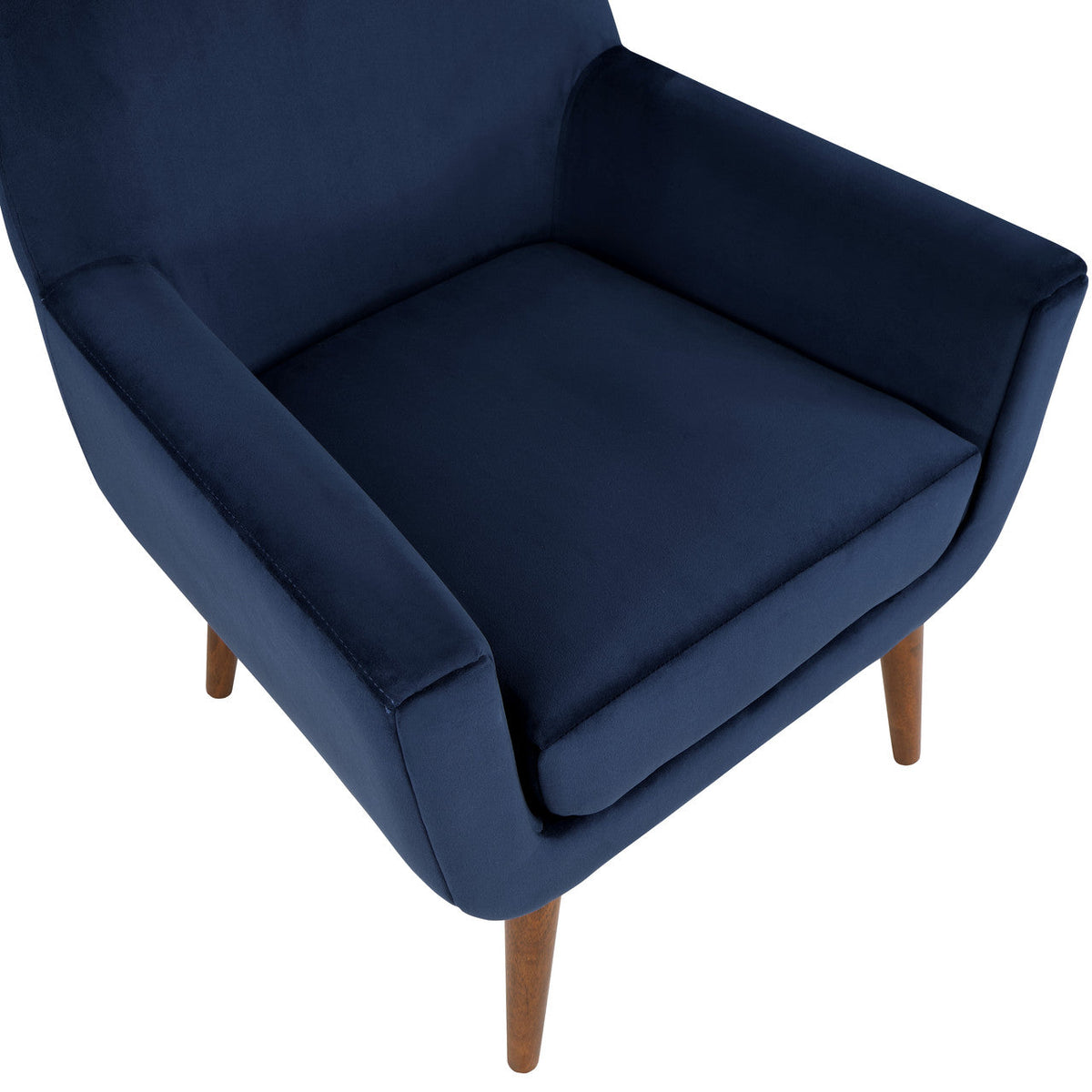 Navy Blue Velvet Armchair I39539