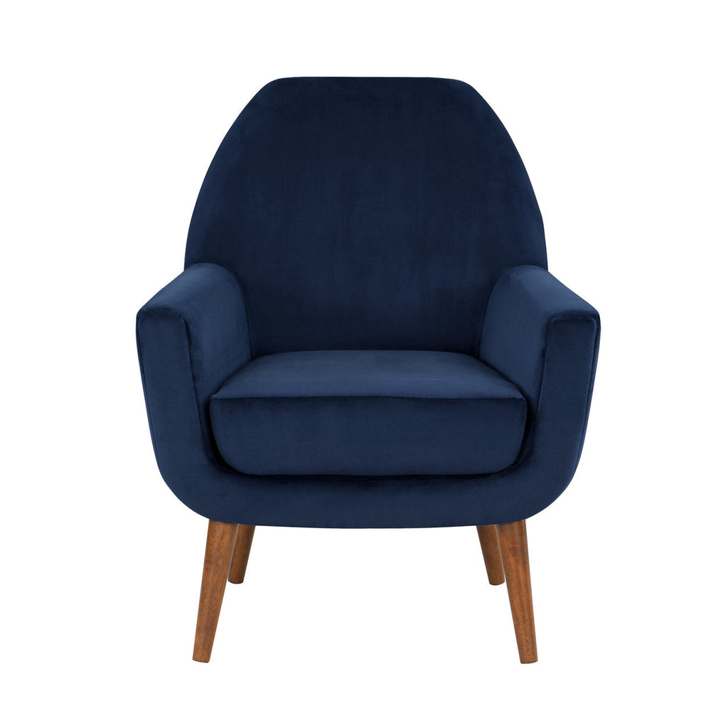 Navy Blue Velvet Armchair I39539