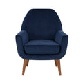 Navy Blue Velvet Armchair I39539