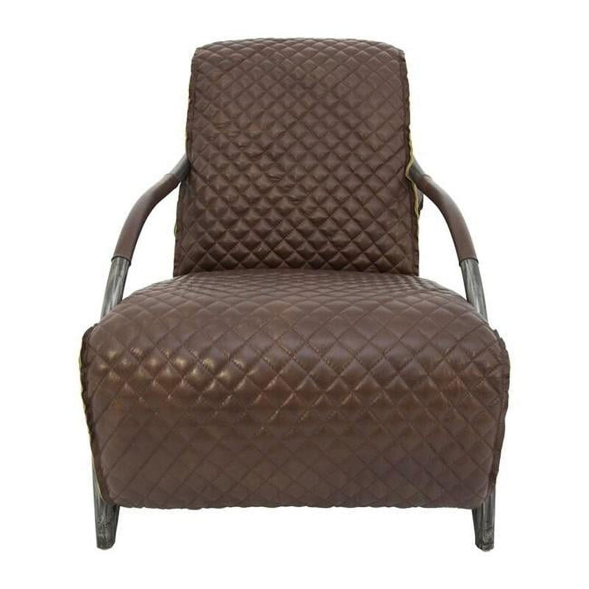 Brown Tufted Leather Accent Chair X769123