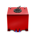 Red Aluminum Fuel Cell Gas Tank with Level Sender and Black Cap D135