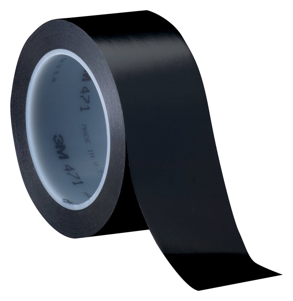 Black Vinyl Tape 4 in x 36 yd 5.2 mil 8 Rolls E54604