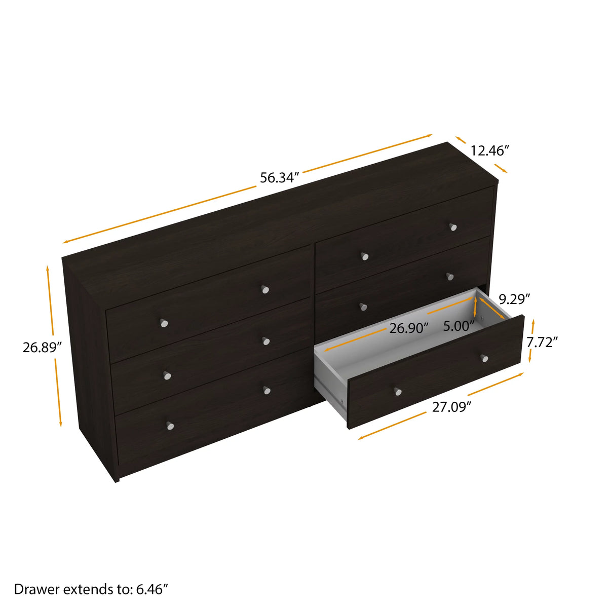 6 Drawer Double Dresser S79439