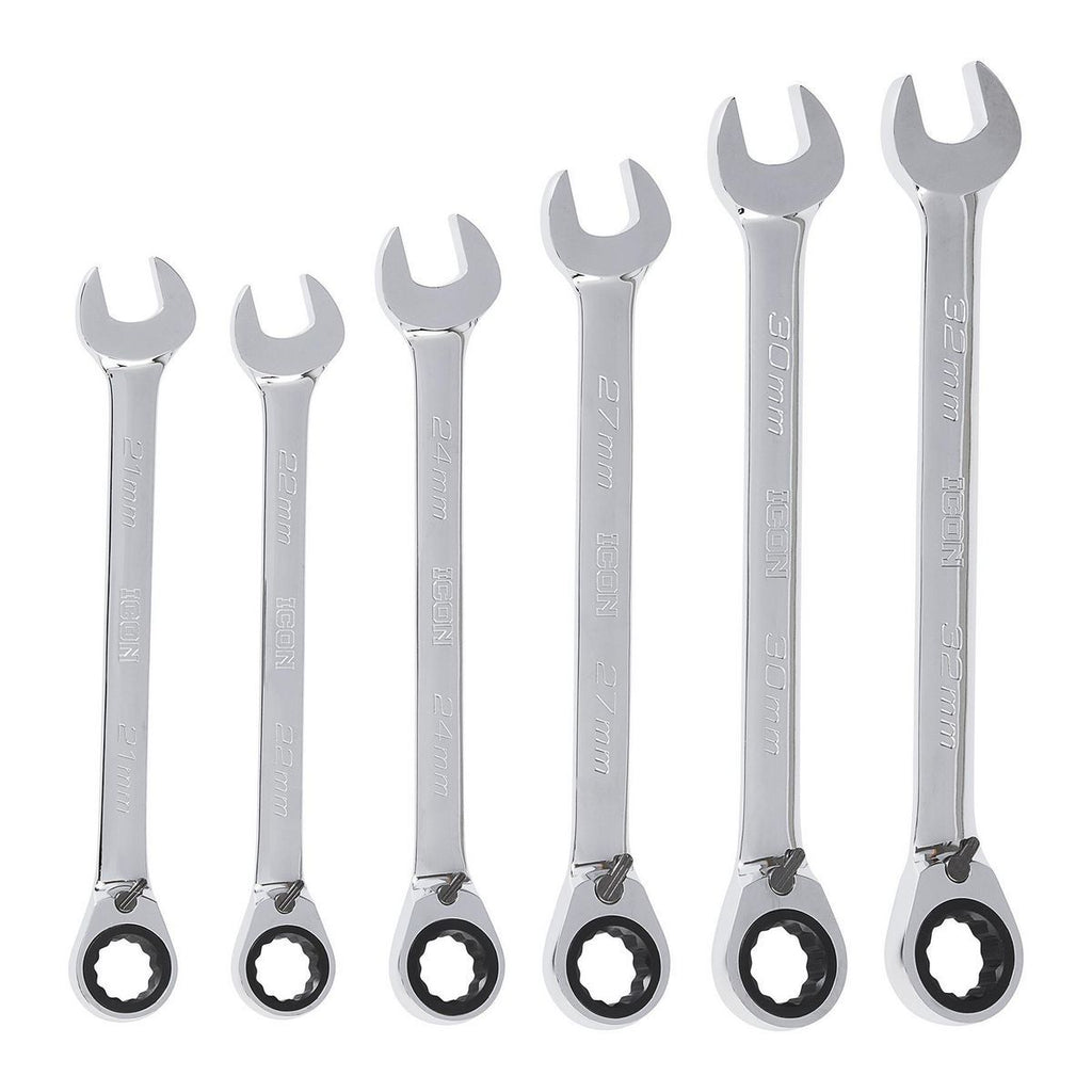 6-Piece Reversible Metric Ratcheting Combination Wrench Set G133765