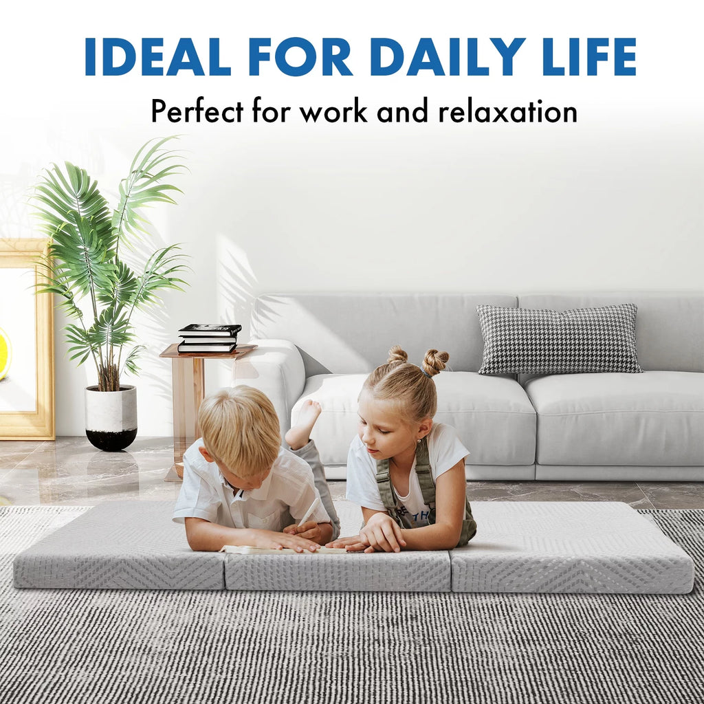 4 Inch Tri Folding Memory Foam Mattress F944