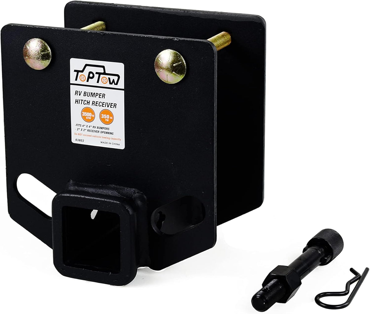 2 inch RV Bumper Hitch Receiver Adapter, 3500 LBS, Pack of 2 P58669