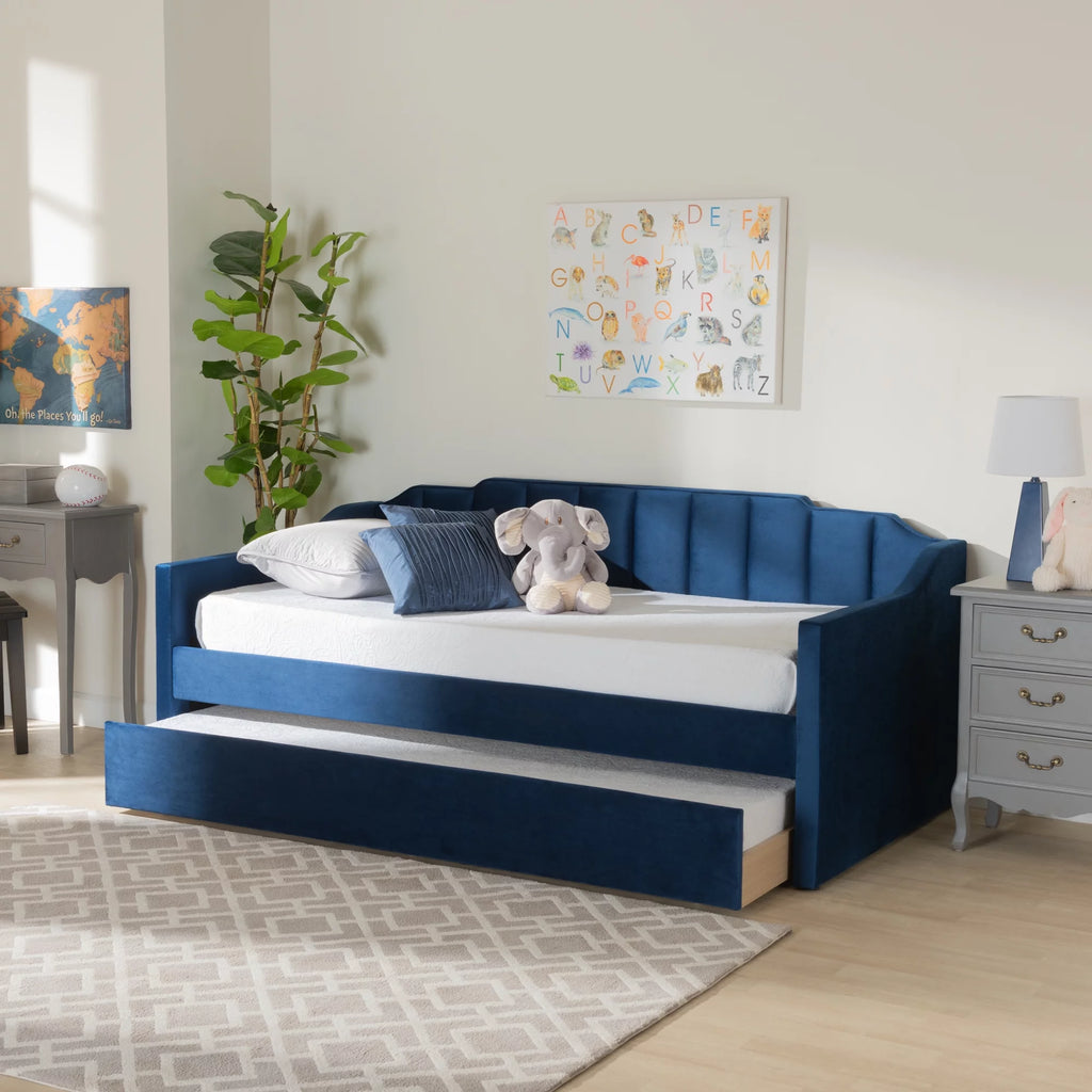 Navy Blue Twin Daybed with Trundle N674750