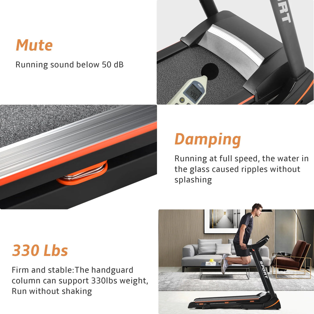 Folding 3.5HP Treadmill with Incline Z16677